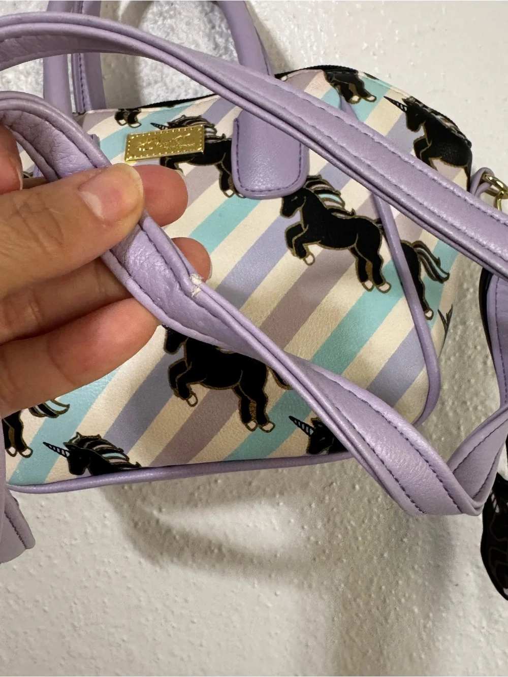 Luv Betsy Unicorn Print Satchel